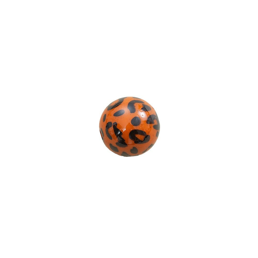 Wholesale  10pcs Acrylic 16mm Printed Round Leopard Print Beads