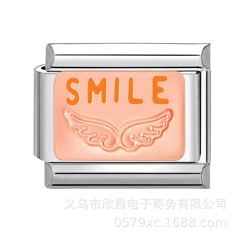 Wholesale Italian Charm Bracelet 9mm DIY Disassembly Stainless Steel Retro Brace Bracelet