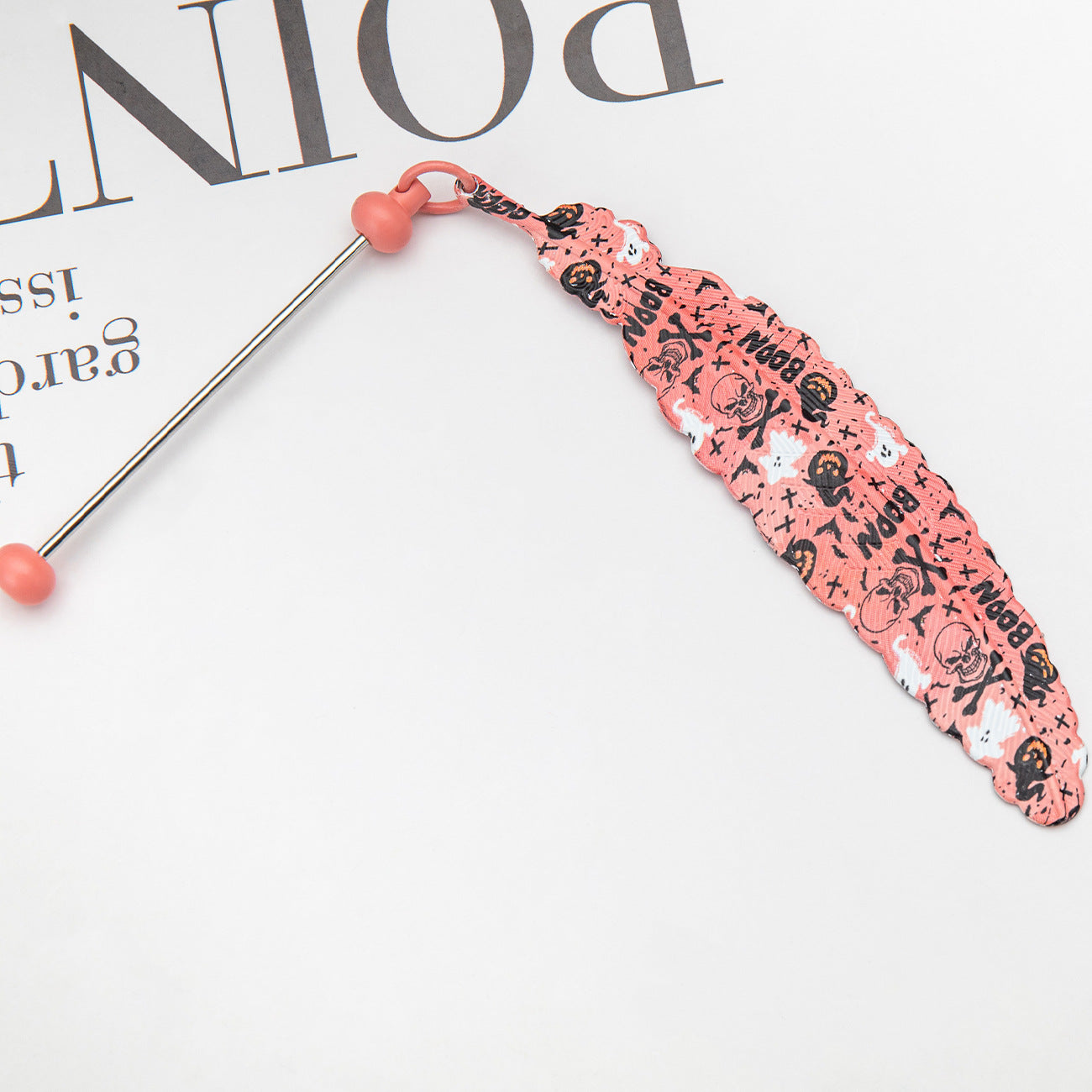 Wholesale New Christmas Halloween Feather Bookmark Handmade DIY Metal Bookmark