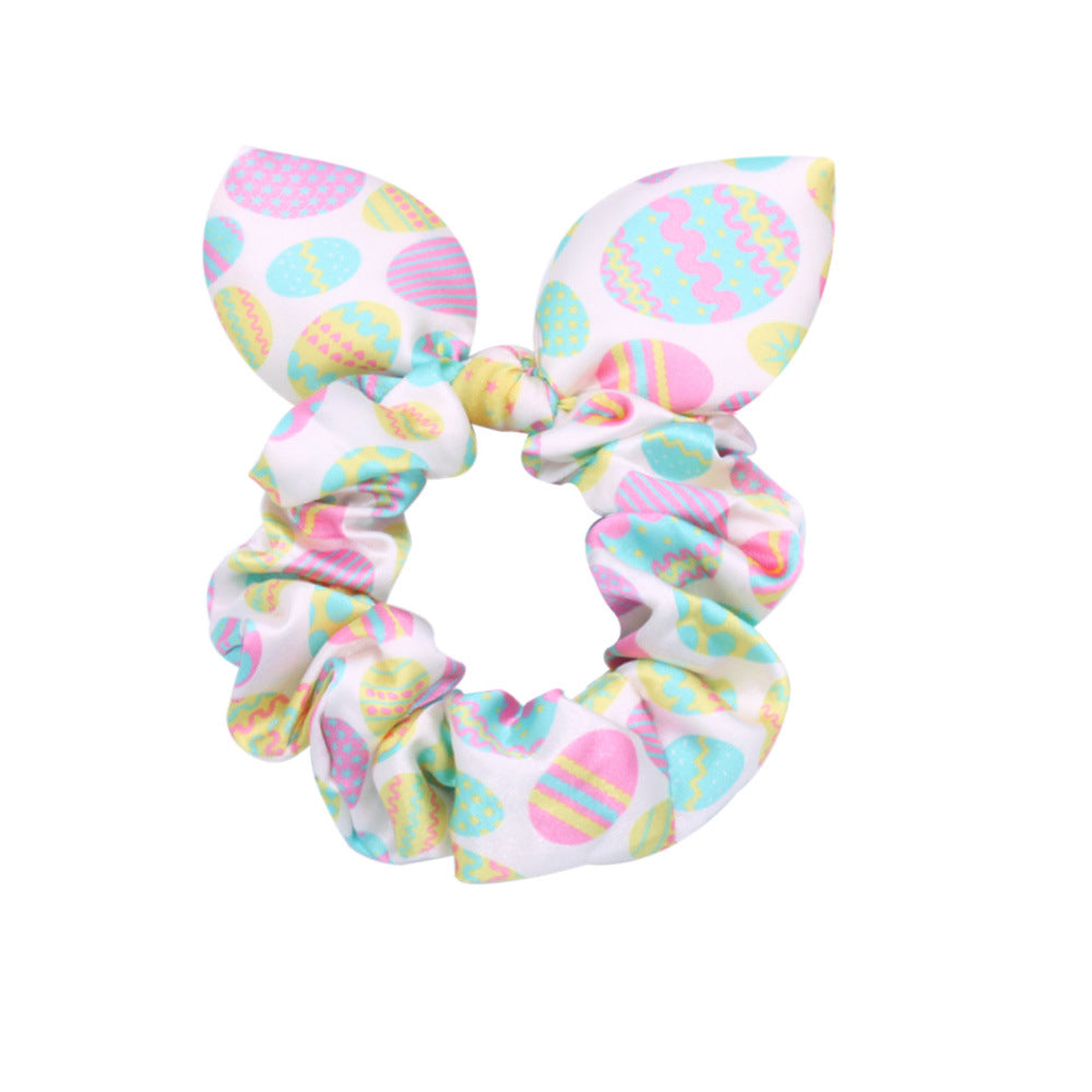 Wholesale 5pcs Easter Rabbit Ear Egg Hair Band Bow Fabric Hair