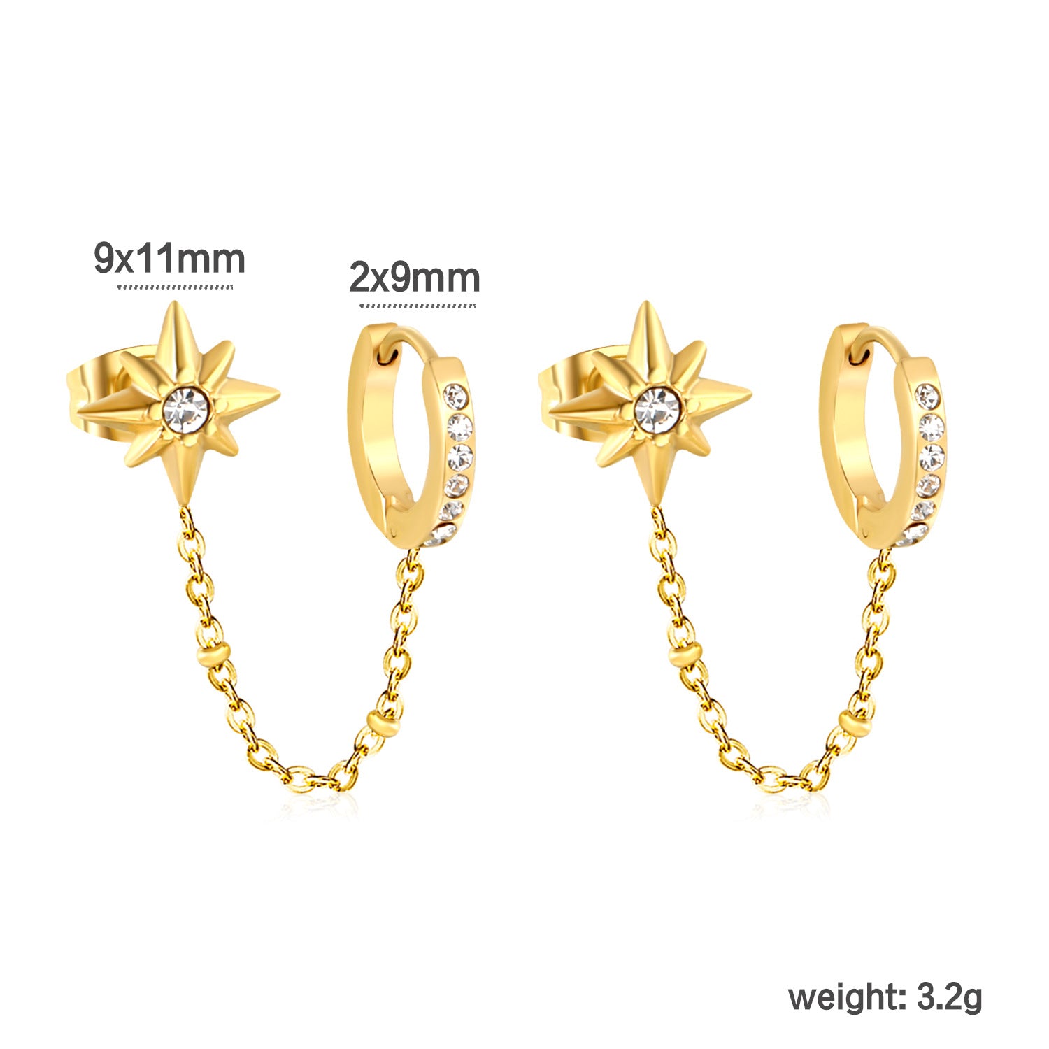 Wholesale Stainless steel shell stud earrings