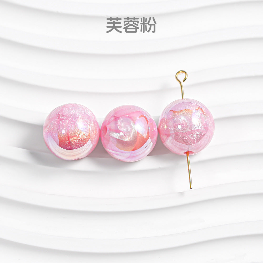 Wholesale 30pcs/1pack Meteor Straight Hole Cloud Flash DIY Beads