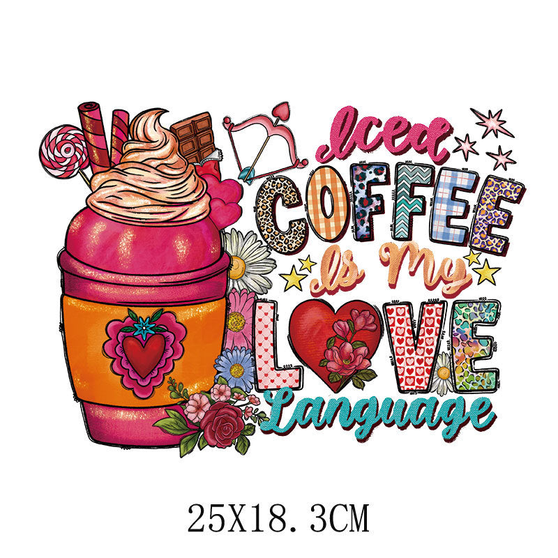 Wholesale Pink Valentine' s Day Heat Transfer   UV DTF Ready to Press Transfers Wraps