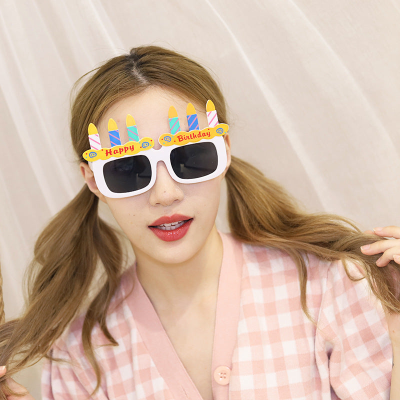 Wholesale ABS Birthday Party Decorative Glasses