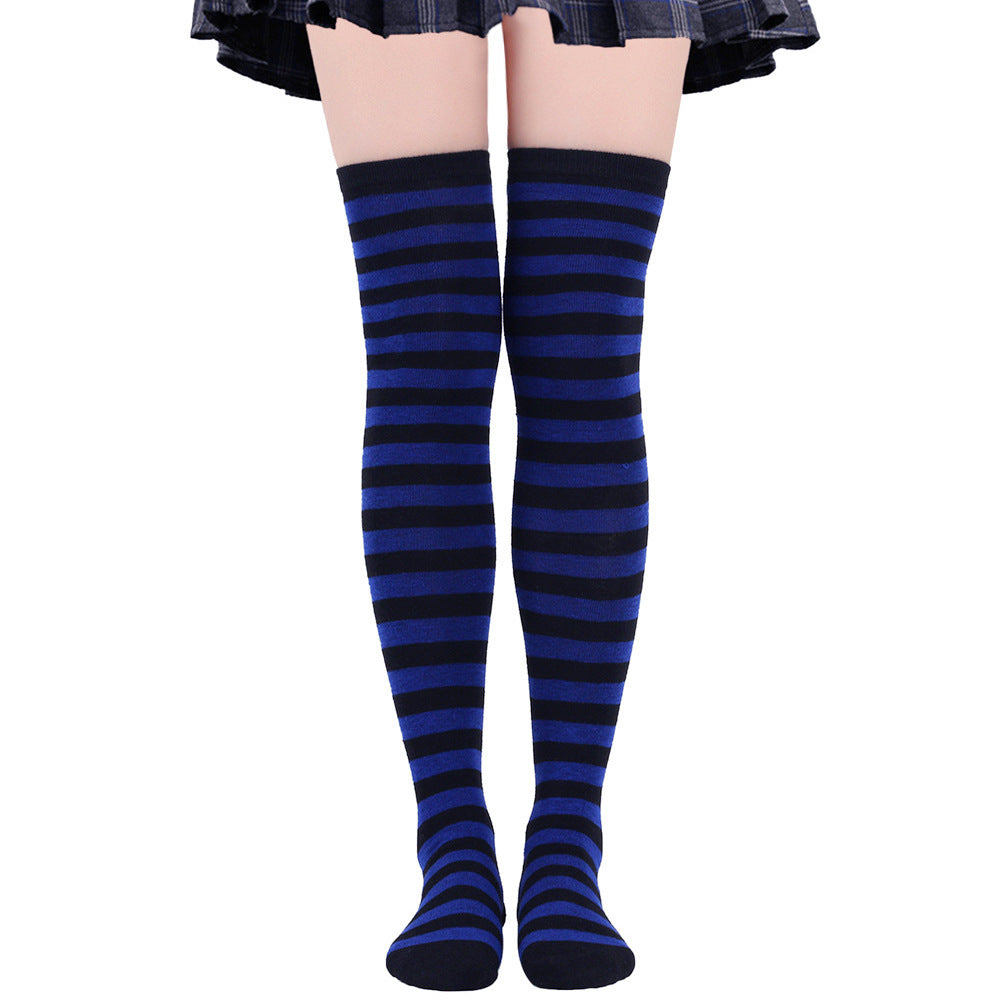 Wholesale Halloween Zebra Over-the-Knee Striped Socks