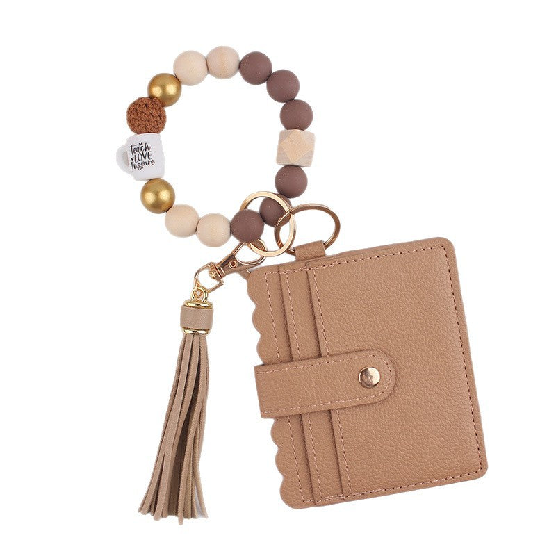 Wholesale Silicone Key Card Holder Wristlet  keychain