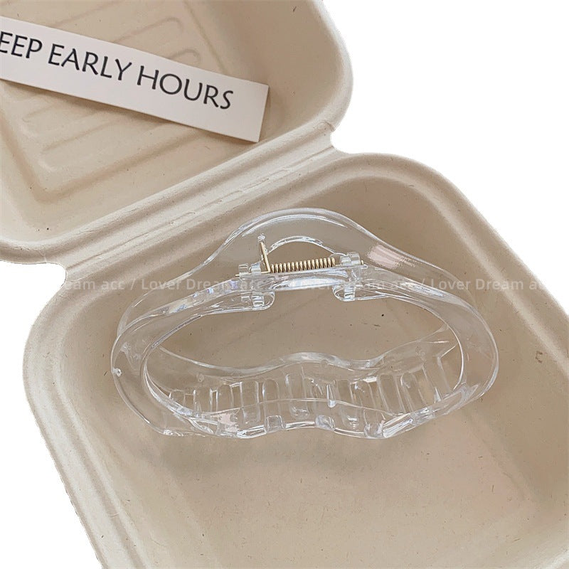 Wholesale Large Vintage Leopard Print Hollowed Out Cloud Resin Hair Clips