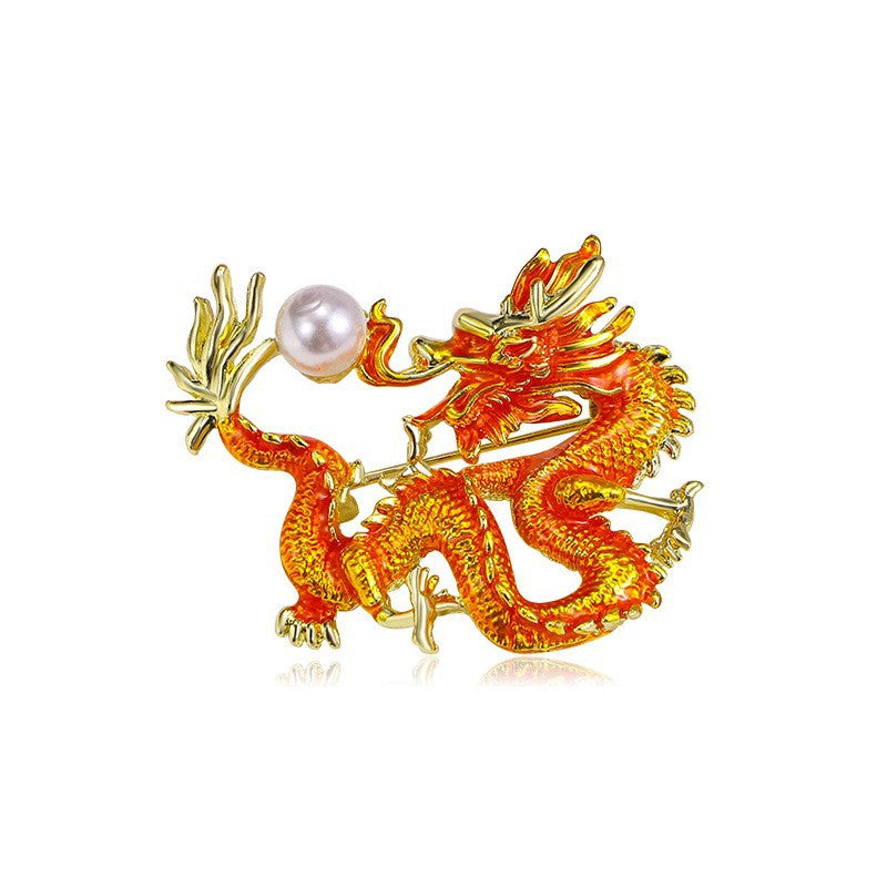Wholesale Oil Dripping Dragon Alloy Brooch