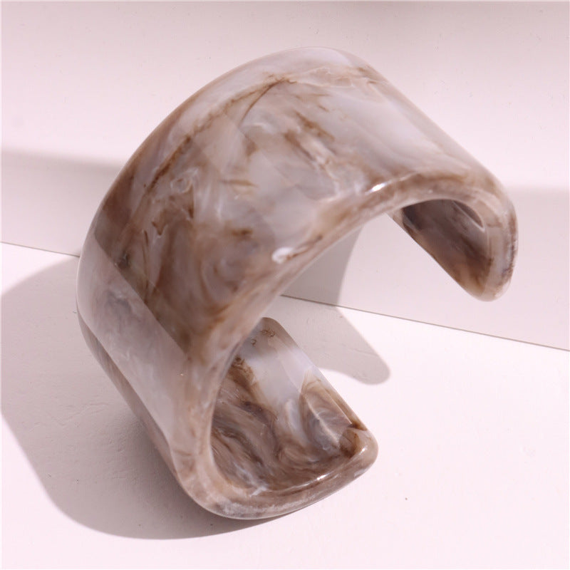 Wholesale Color Acrylic Simple Geometric Transparent Resin Bracelet