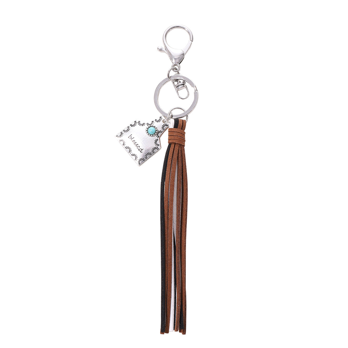 Wholesale of Western Wind Alloy Geometry Farm Brand Keychains