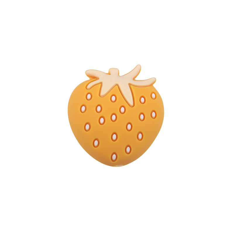Wholesale 3-pack cartoon strawberry silicone DIY accessories