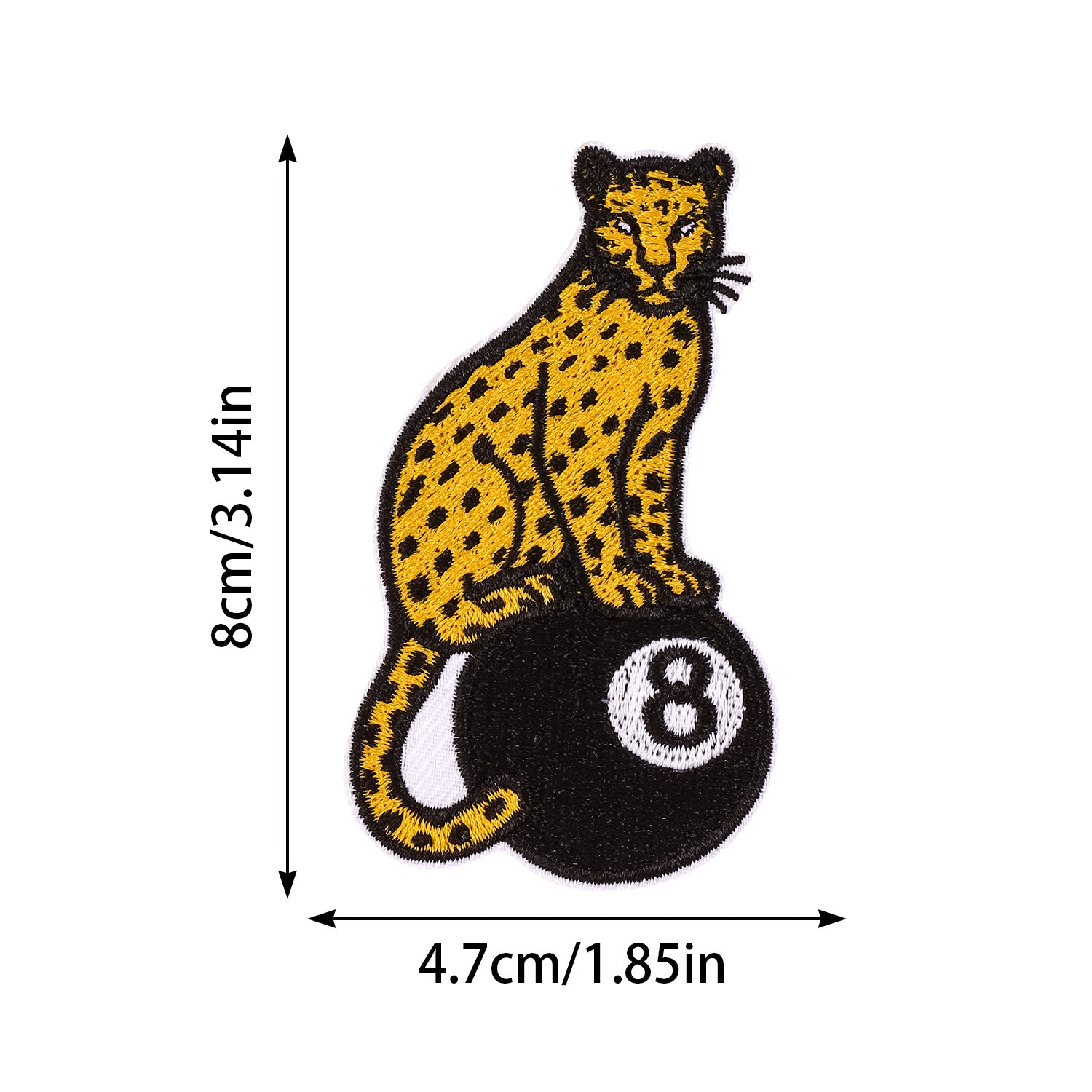 Wholesale Polyester Cotton Embroidered Leopard Patch Iron On Decorative DIY Applique For Clothes Bag Towel Fashion Accessory