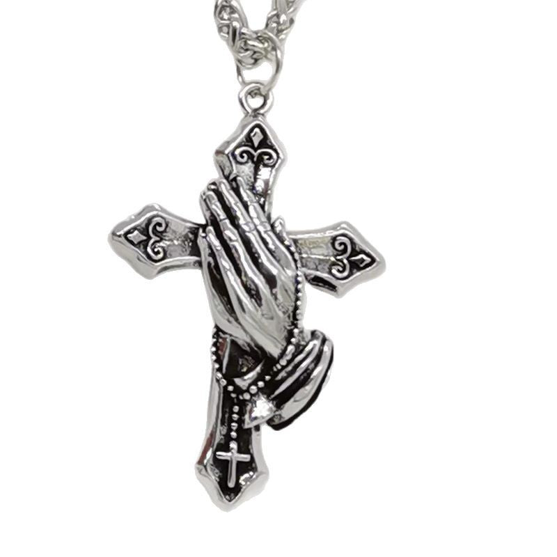 Wholesale Religious Style Retro  Silver Faith  Alloy Men' s Pendant