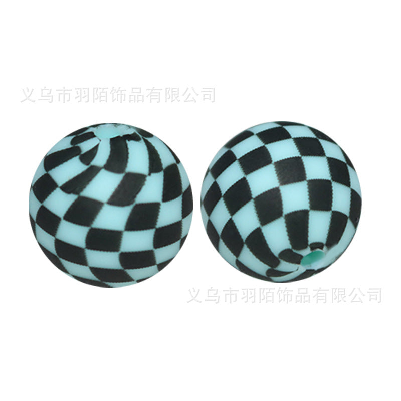 Wholesale 50pcs Silicone Grid Water Transfer Printing Beads