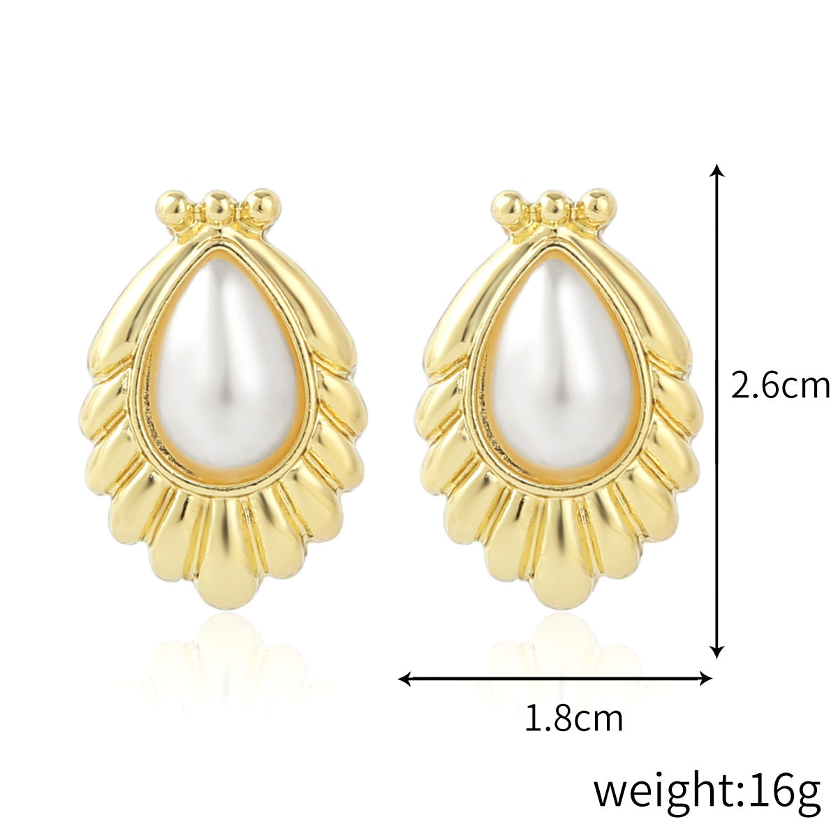 Wholesale Baroque-style long earrings with irregular pearls