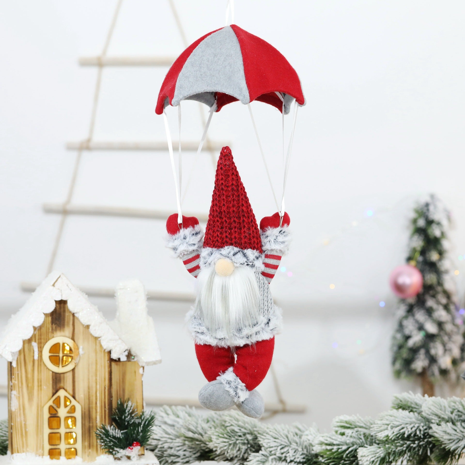 Wholesale Christmas Fabric Faceless Parachute Elderly Parachute Decoration Hanging Parts