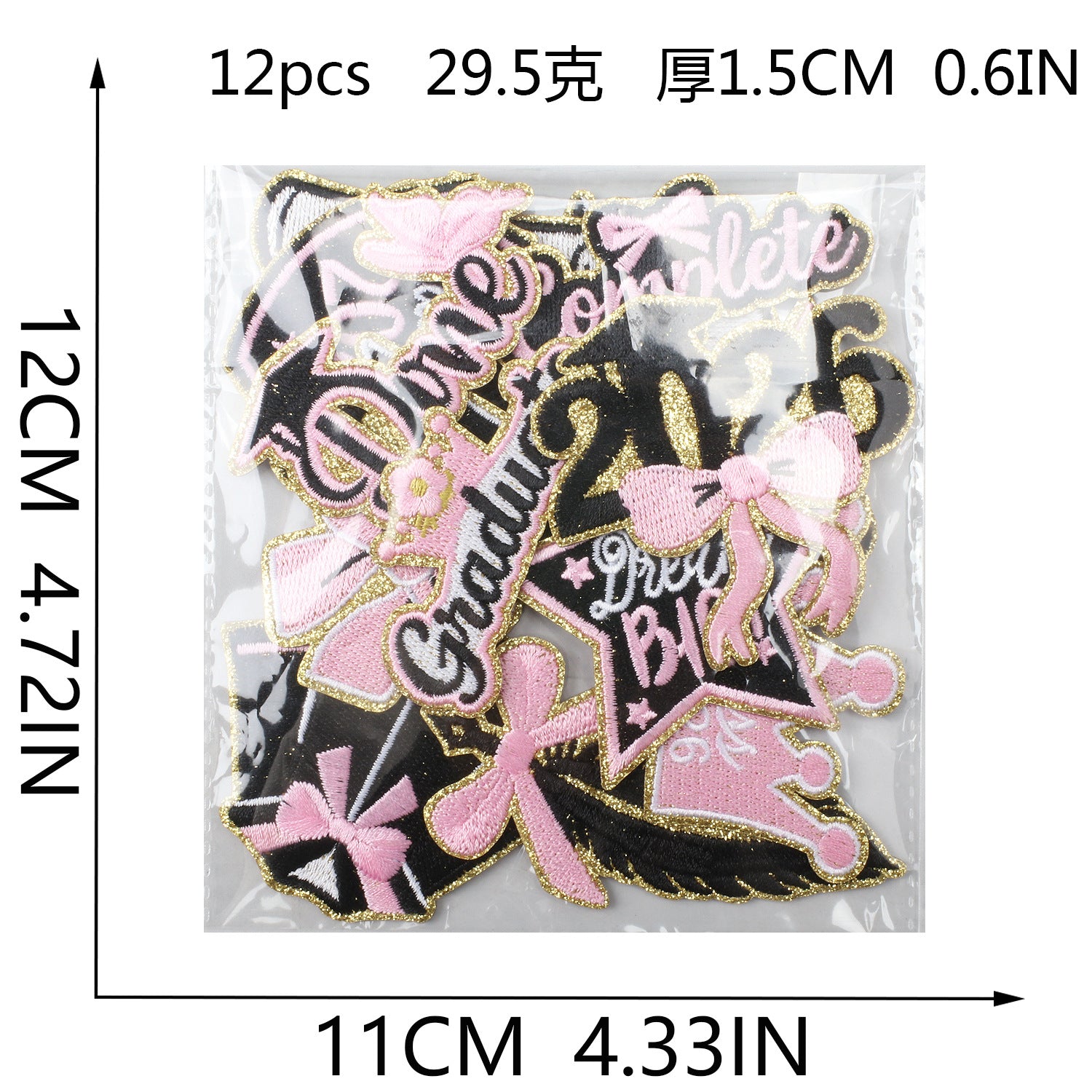 Wholesale Graduation Embroidered Patch Top Honors Future Promise Iron On Applique For Student Clothing DIY Fashion Accessory