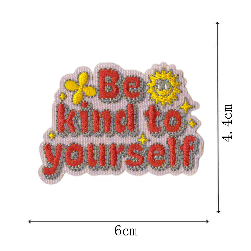 Wholesale Embroidered Inspirational Quote Patches Set 22 Pieces Star Motif Iron On Decorative Fashion Accessory For Coats Gift