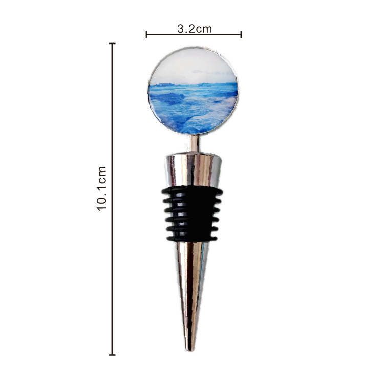 Wholesale Ocean Drip Gel Small Round Mirror Bottle Stopper Silicone Sealing Stopper Set Gift Box Packaging