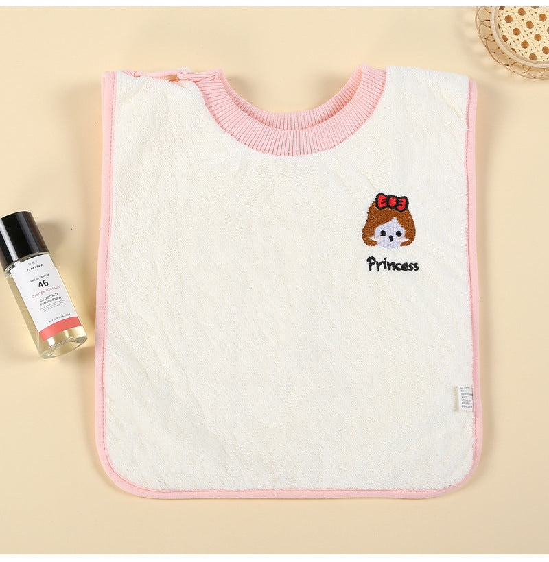 Wholesale Coral fleece children's wash towel face brushing waterproof bib baby children's face bib multifunctional saliva towel