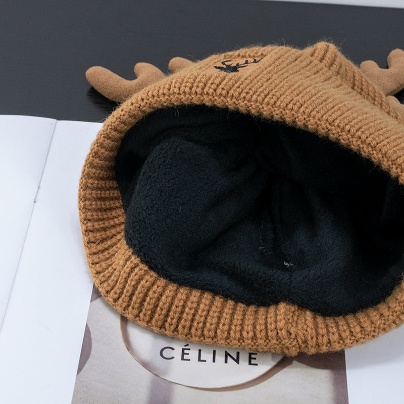 Wholesale Christmas Deer Antler Beanie