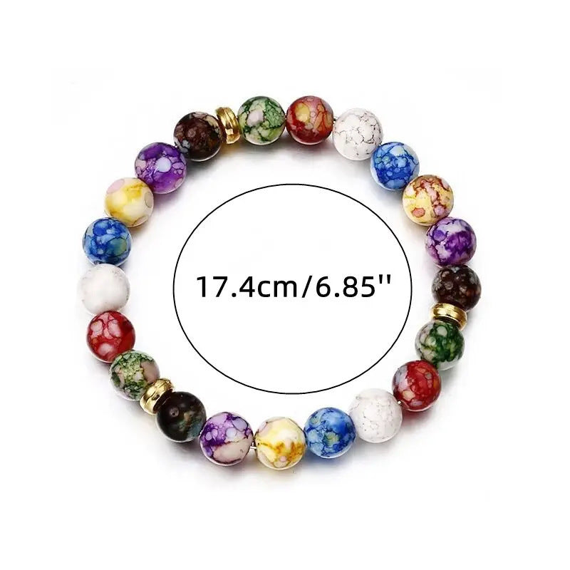 Wholesale color yoga bracelet resin natural stone bracelet