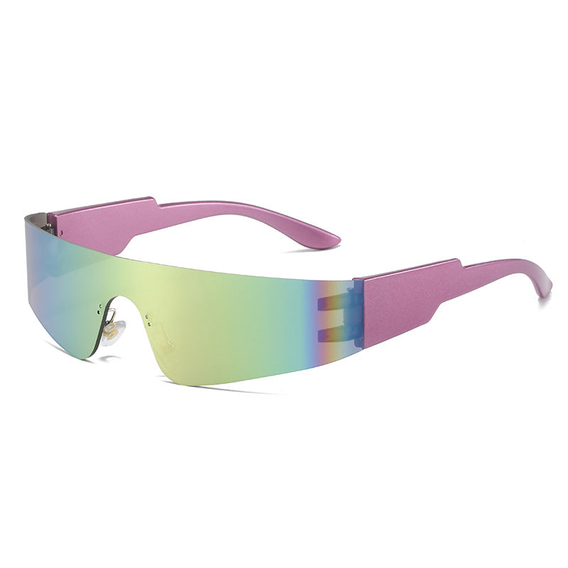 Wholesale Colorful One-piece Tile PC Sunglasses