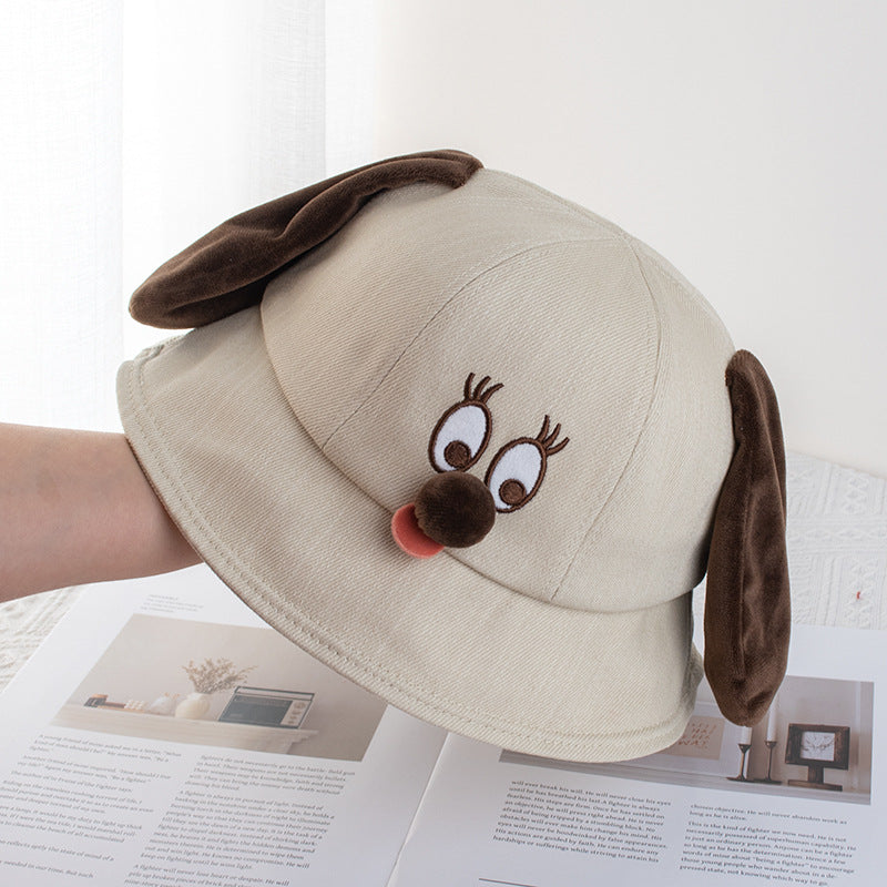 Wholesale Cute and funny big eyelashes puppy fisherman hat