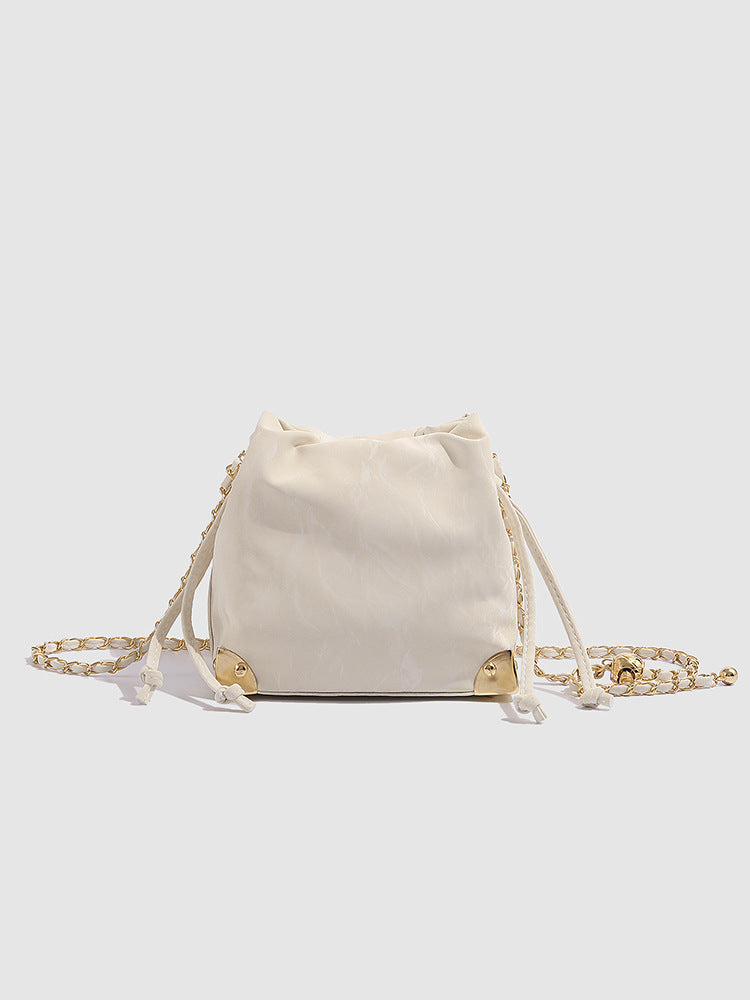 Wholesale Chain cloud bucket bag drawstring commuter shoulder bag