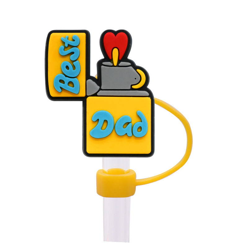 Wholesale Random 100pcs/pack    Father' s Day internet celebrity dust plug straw hat  Straw Tube Cap