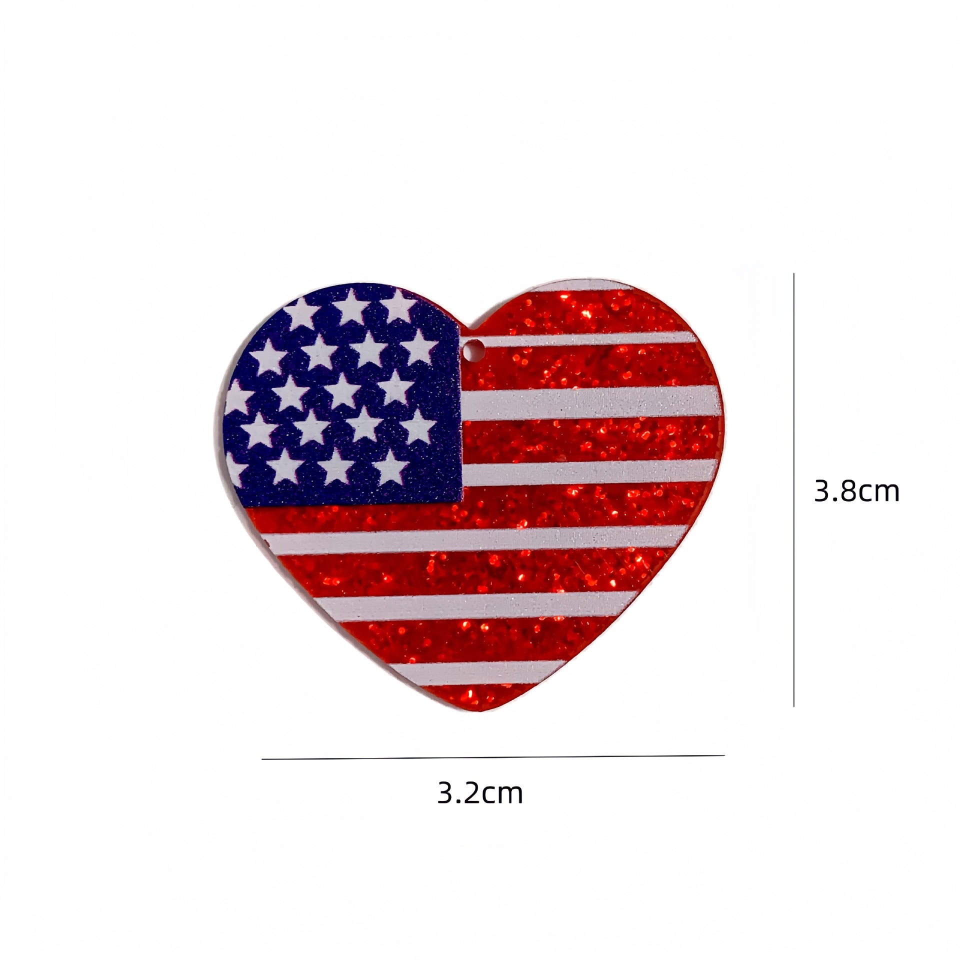 Wholesale 10pcs Independence Day Acrylic Earrings DIY Earring Accessories