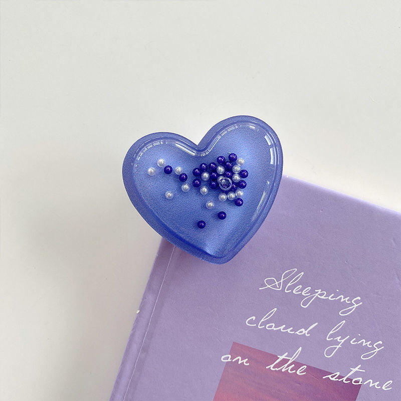 Wholesale Plastic Love Quicksand Airbag Mobile Phone Holder