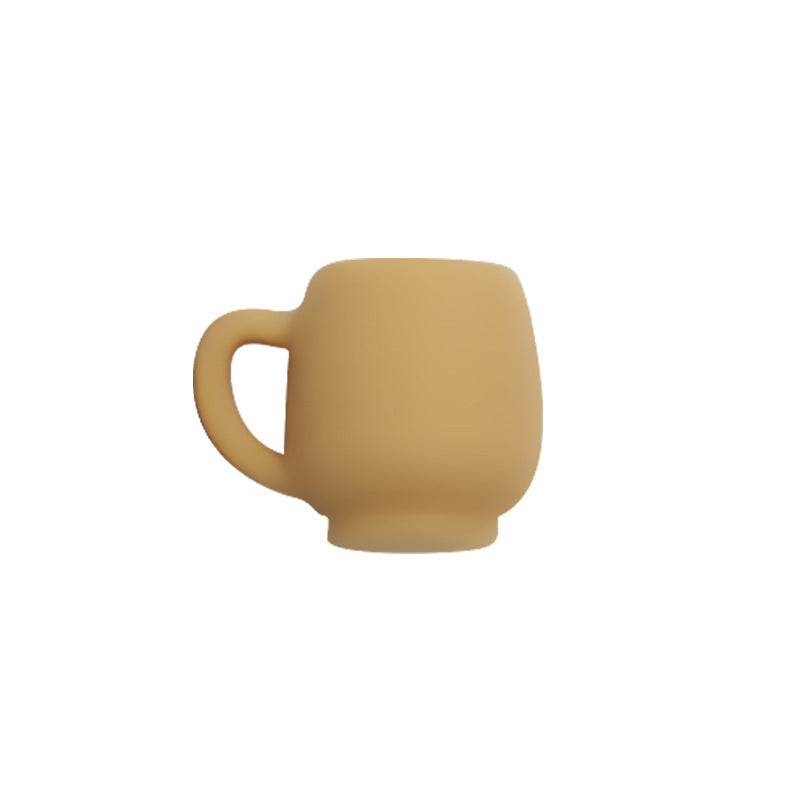 Wholesale 10pcs Three-dimensional Cup Creative Baby Teething Round Beads DIY Accessories Silicone Printed Beads