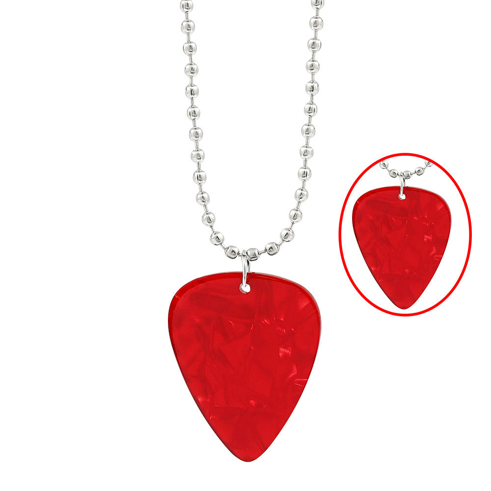 Wholesale Guitar pick necklace acrylic Necklace