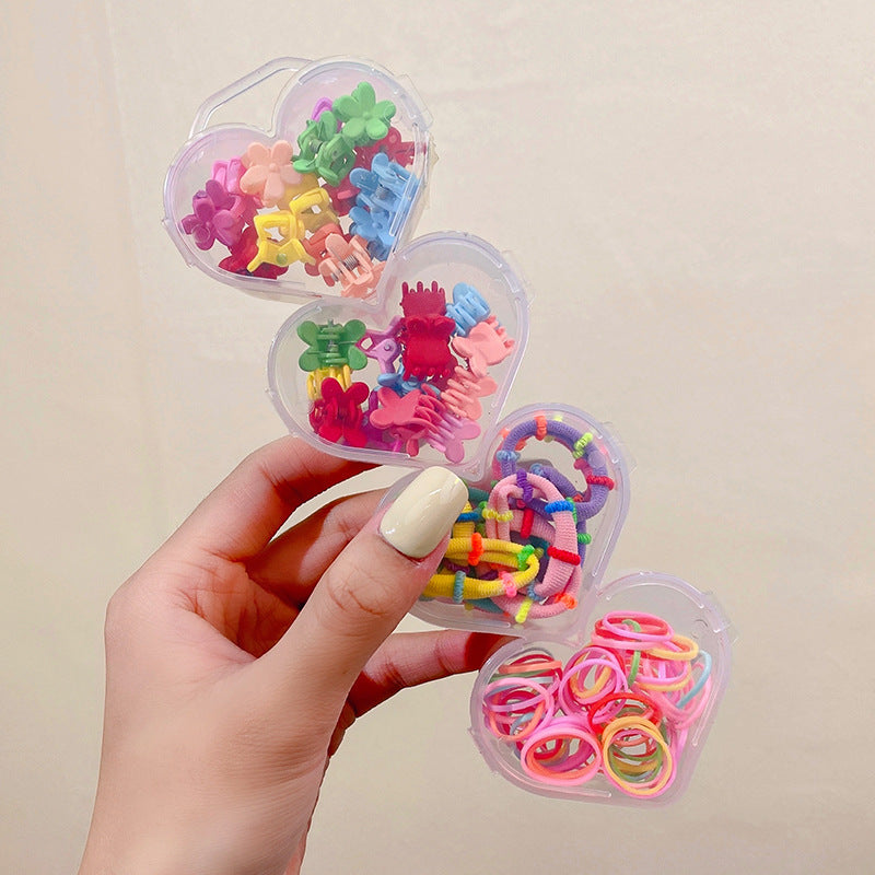 Wholesale Plastic Love Box Rubber Bands and Children's Hair Ropes