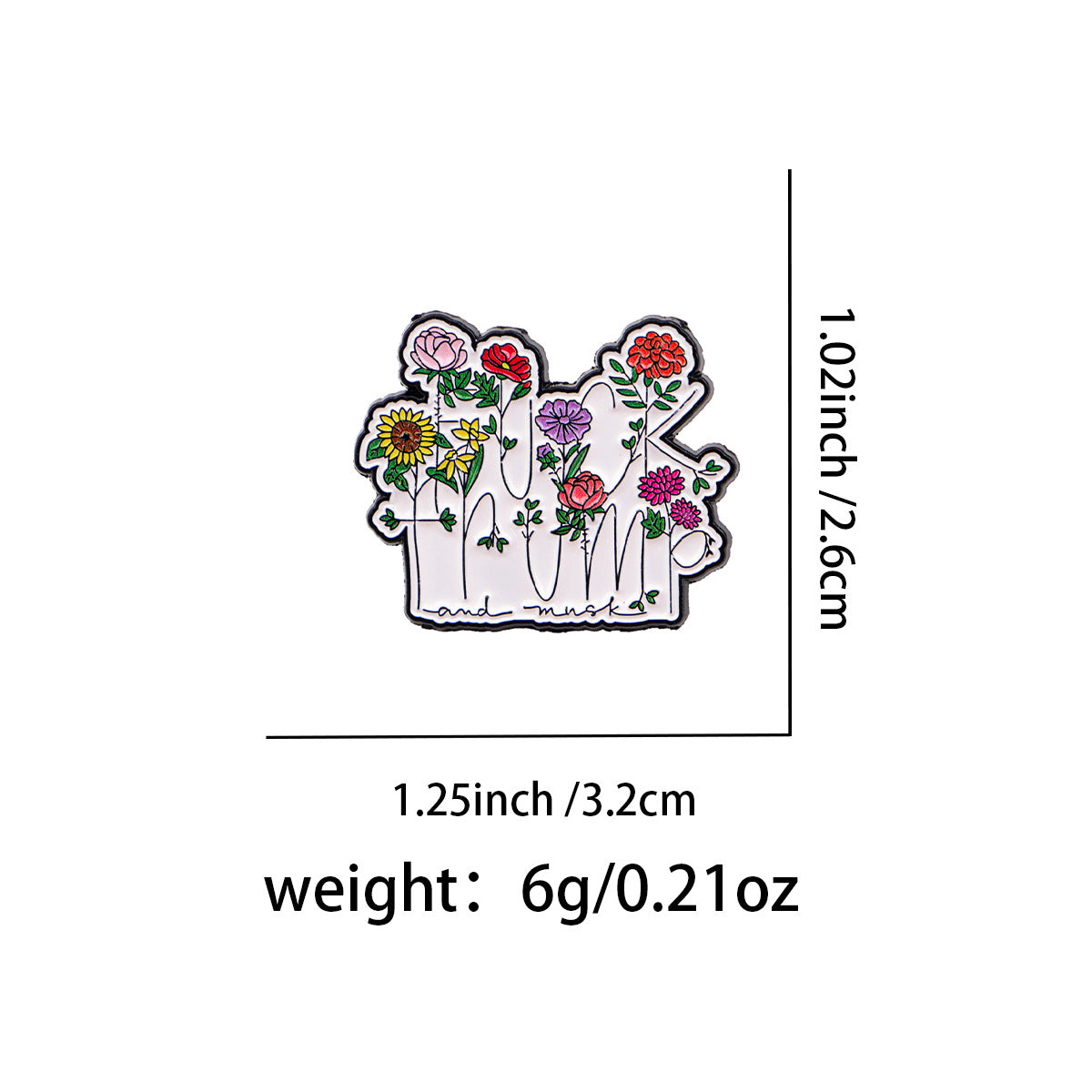 Wholesale Cartoon Metal Badge Creative English Letter Ornaments