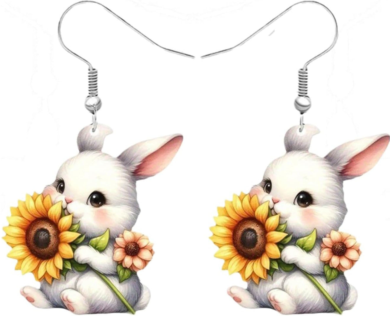Wholesale Easter cartoon rabbit acrylic earrings