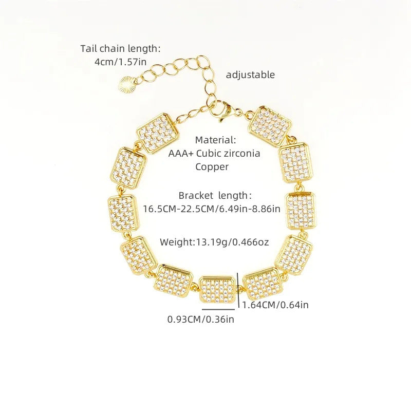 Wholesale Diamond Encrusted Zircon Bracelet