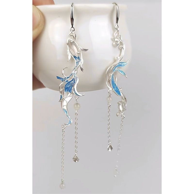 Wholesale Pisces earrings for women  long tassel earrings