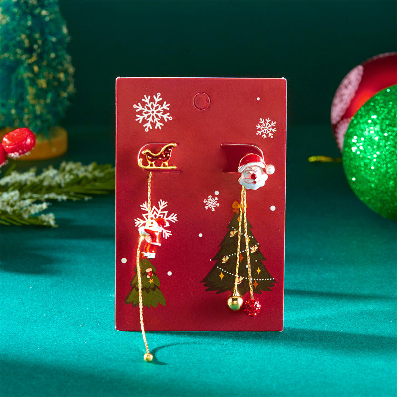 Wholesale Christmas long tassel earrings