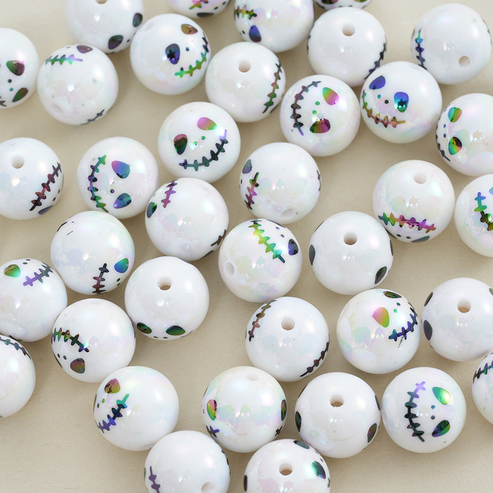 Wholesale 10pcs White Doll  Acrylic Beads