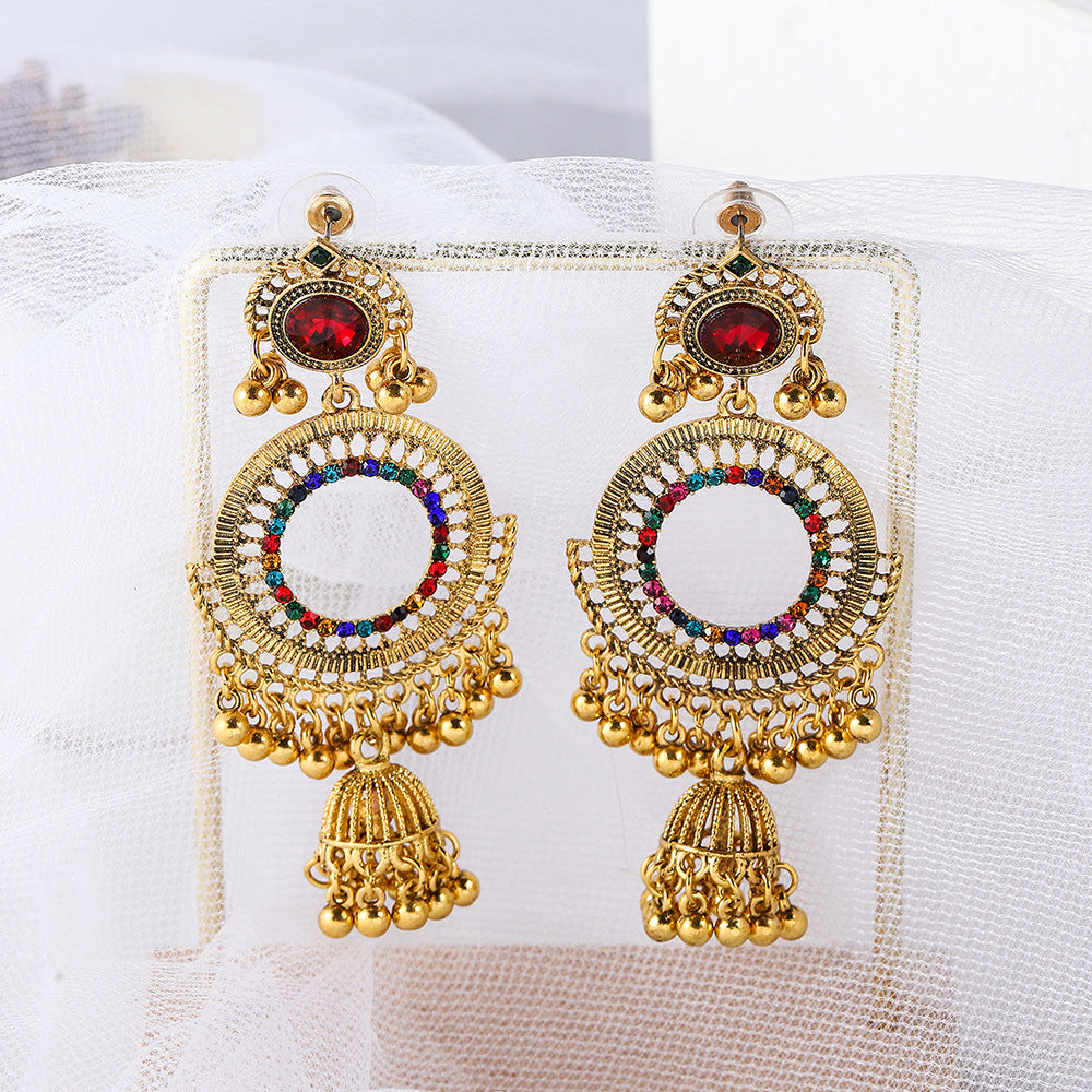 Wholesale Vintage big round bell ear hook earrings