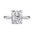 Wholesale Cross-border Live S925 Sterling Silver Ring Women's 8A High Carbon Diamond Square Ice Flower Zircon Super Flash 1-5 Carat Imitation Diamond Ring