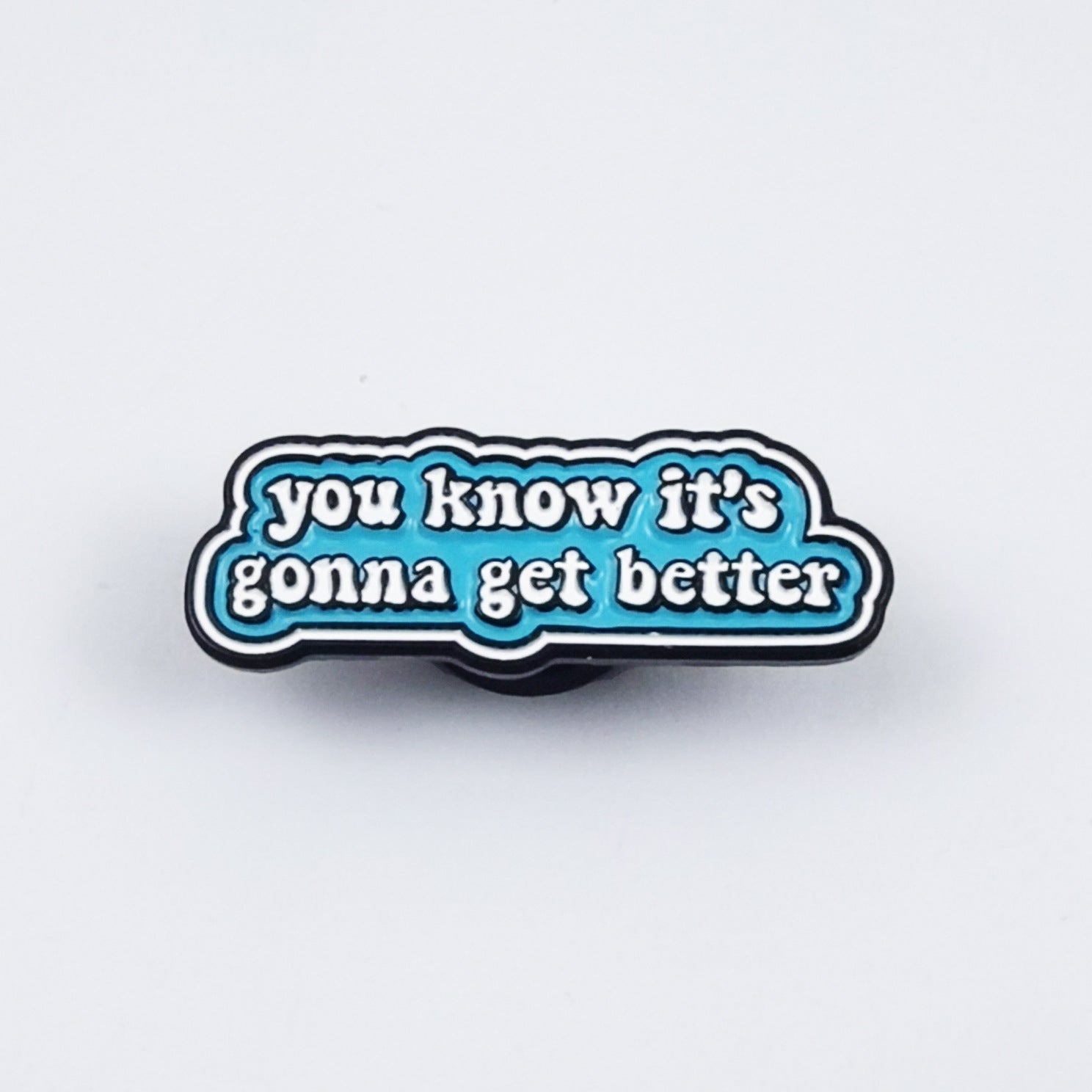 Wholesale Geometric cartoon heart-shaped flower English letter brooch