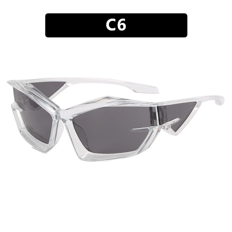 Gafas de sol de PC de protección UV de tecnología futura y2k de Future Sense.