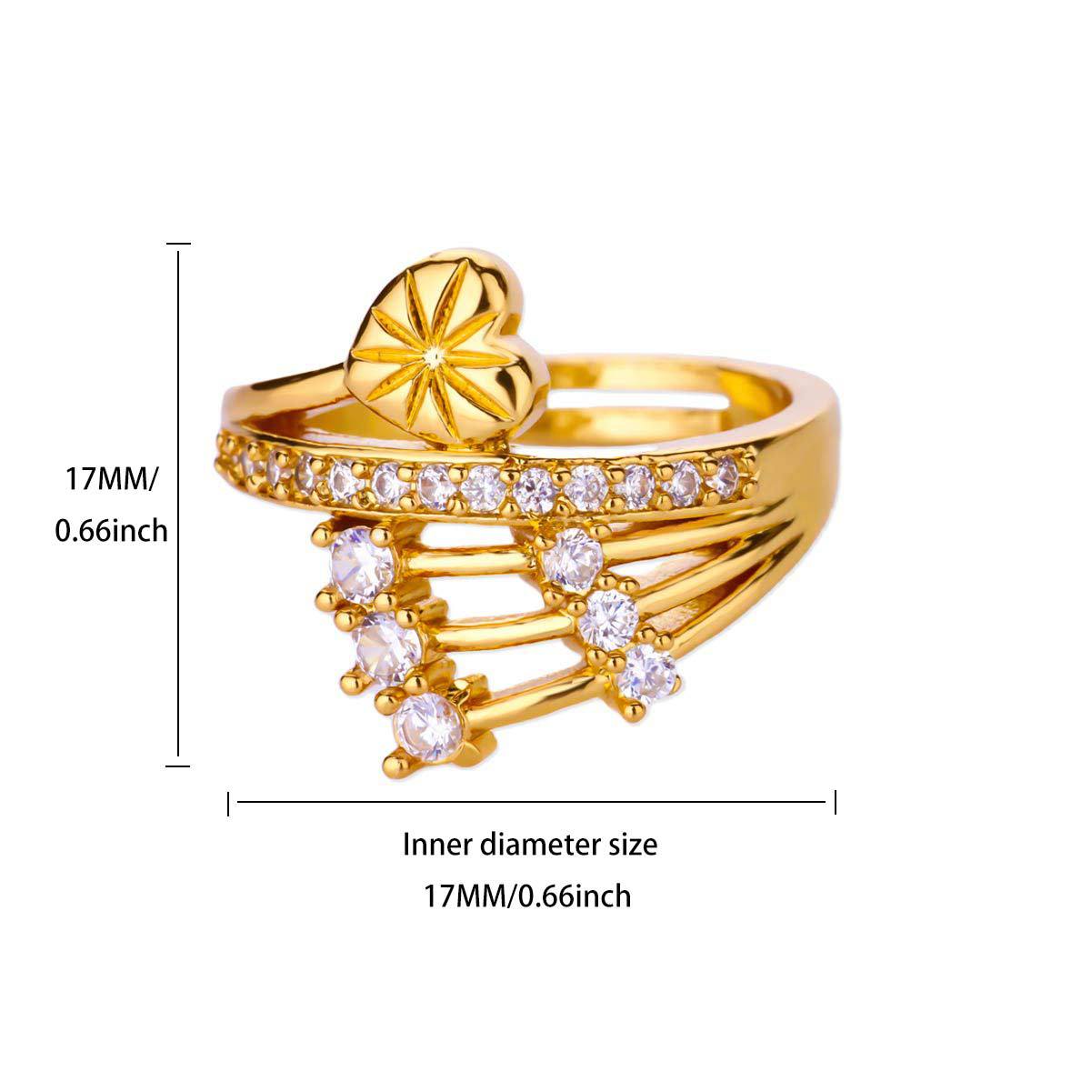 Wholesale Copper inlaid zircon full diamond open ring