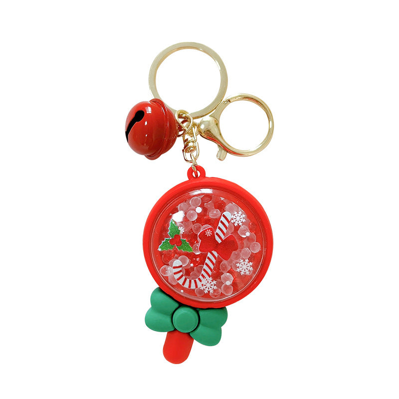 Wholesale Aromatherapy Christmas Fragrance Beads Santa Silicone Keychain