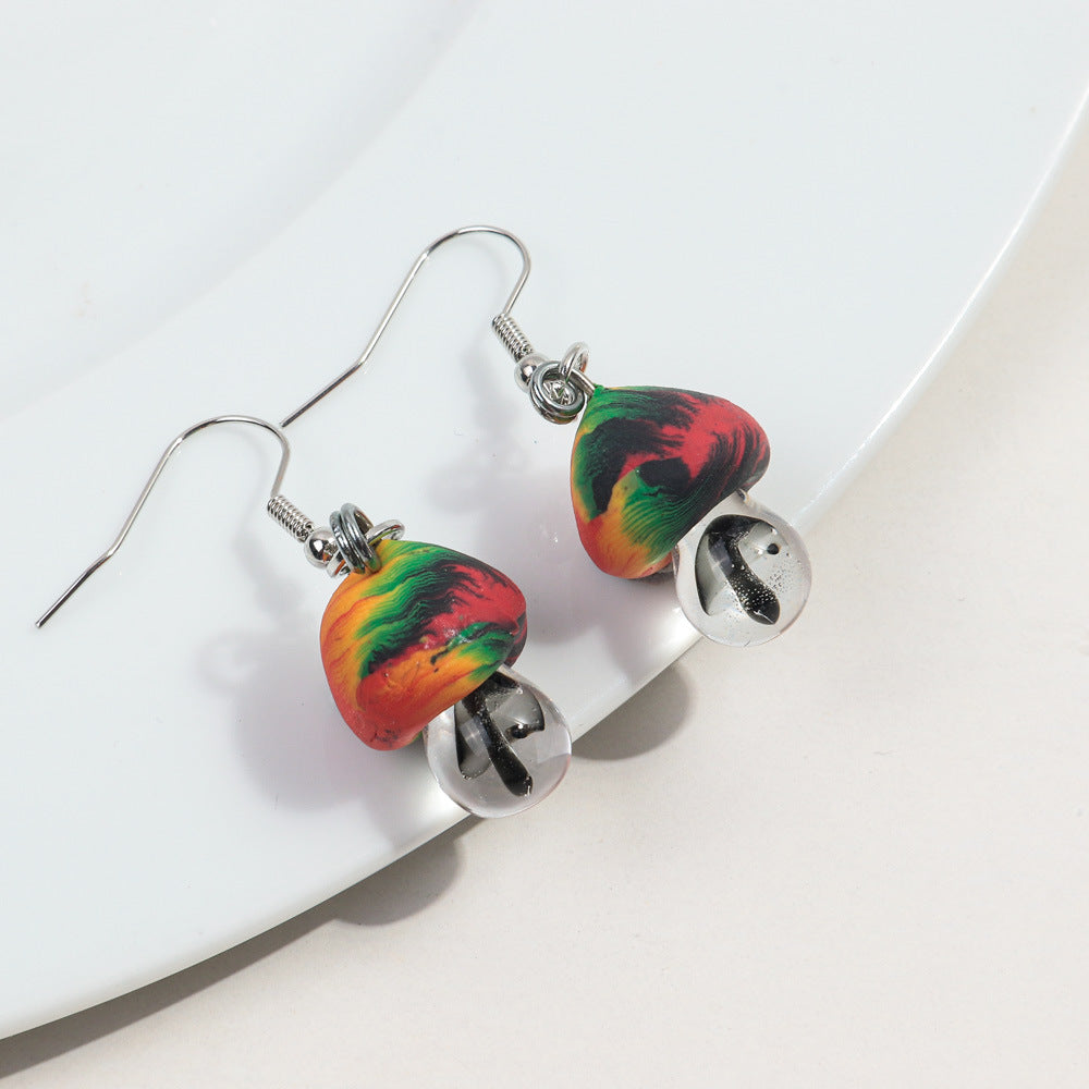 Wholesale Cute polymer clay Mushroom Earrings from the Countryside
