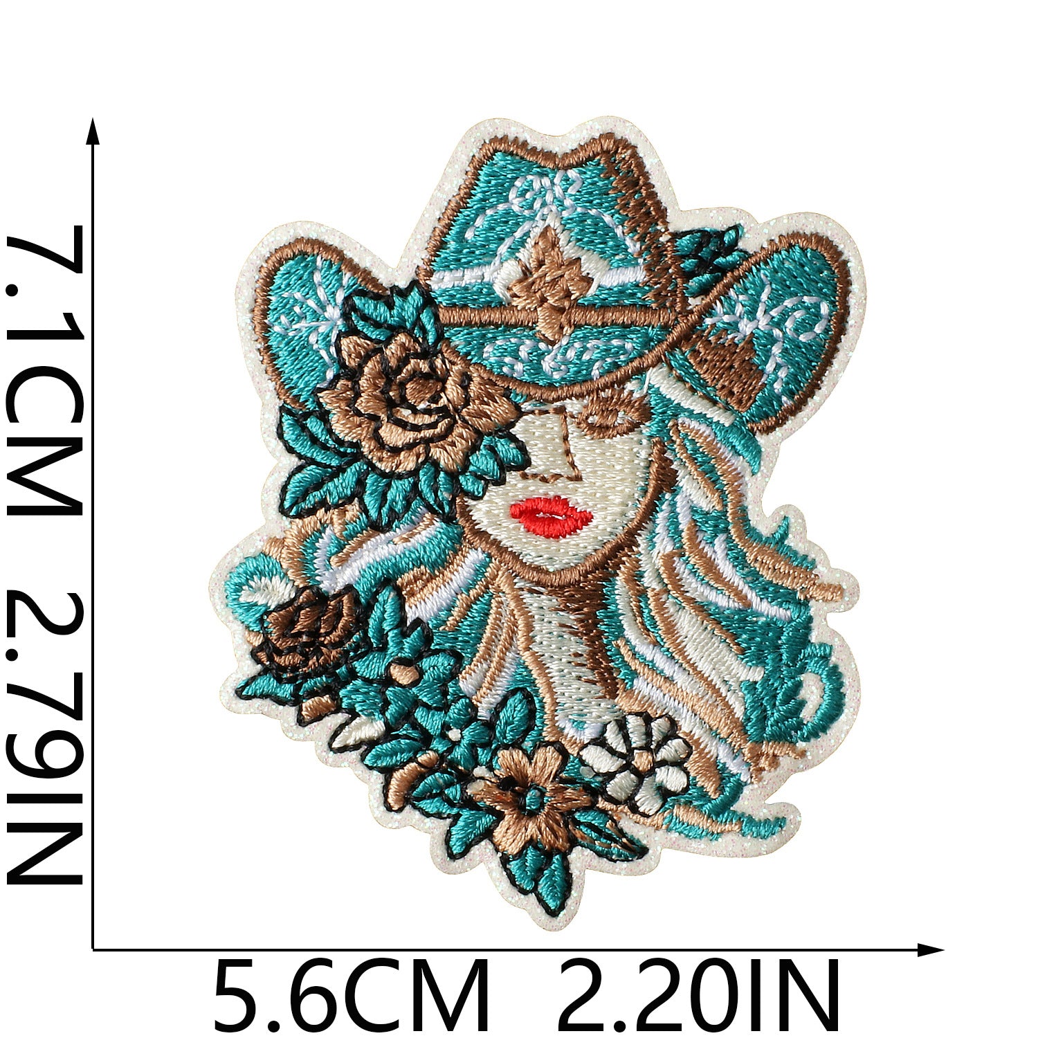 Wholesale Glitter Embroidered Fabric Patch Vintage American Retro Billiards Poker Cowboy Bow Flower Design For Clothing DIY Gift