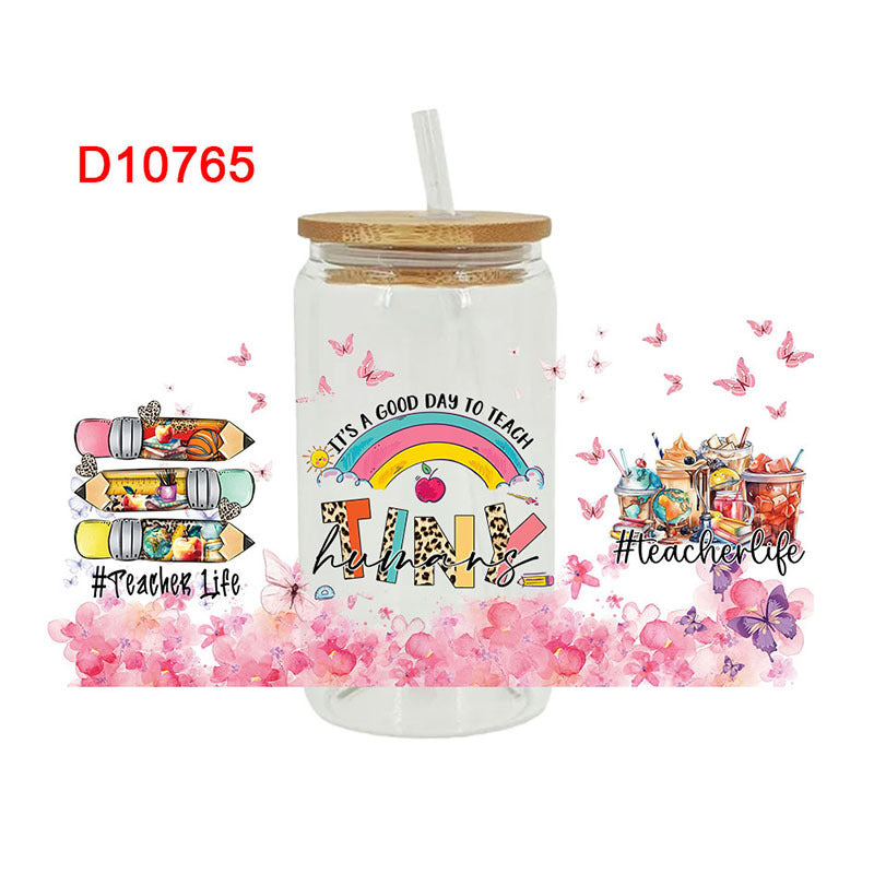 Wholesale UV Transfer Paste Glass Crystal Label Crystal Paste 16OZ UV DTF WRAPS 23cmX11cm